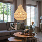 QAZQA lina - Grande suspension Design - 1 lumière - Ø 450 mm - Blanc - Design,Rétro - Éclairage intérieur - Salon I Chambre I Cuisine I Salle à manger