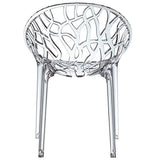 Alterego - Chaise moderne 'GEO' transparente en matière plastique