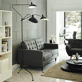 Lampe sur pied LGFSG Lampadaire Modélisation Chambre Lampe industrielle debout Simple Salon Led Luminaire au sol, 3 têtes noir