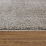 Tapis Rond Salon Tapis Poil Ras Moderne Moelleux Lavable Monochrome, Dimension:80 cm Rond, Couleur:Gris