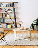 LF - Table basse Iznewam table basse blanc et bois