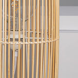 LEDKIA LIGHTING Lampadaire Bambou Komu 1000x250 mm Naturel E27 Bambou pour Décoration Salon, Chambre, Cuisine
