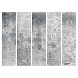 decomonkey | Paravent repliant XXL 225x172 cm | cloison pour séparer Une Piece | Impression sur Le Papier intissé 100% décoratif Opaque Foto en Bois avec Interieur Impression Mur de Pierre Gris