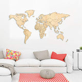 Giallobus - Carte du Monde - DÉCORATION Murale en Bois en Bois DE FRÊNE - 190X105 CM