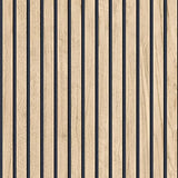 Belgravia Decor Panacea Papier Peint Lattes Bois Chêne Clair - Beige/Noir - Belgravia 1158