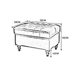 Sunny Banc Ottoman rectangulaire capitonné en Tissu avec Coussin capitonné et Repose-Pieds