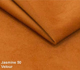 MEUBLO Canapé Convertible en Velours 3 Places Droit Pique en Tissu Scandinave Carla (Orange)