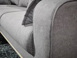 MASSIVMOEBEL24.DE Canapé d'angle (Gris Clair) - Inspiration scandinave - BJÖRN
