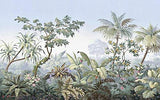 A-Gavvzq Papier Peint Panoramique jungle Soie, 350 x 250 cm Tropical Rainforest Coconut Tree Poster Geant Mural Personnalisé 3D pour Salon Chambre Décoration Murale