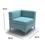 Marque Amazon - Movian - Fauteuil modulaire City Club (avec accoudoir droit), Turquoise