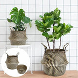 Panier de Rangement de Fleurs Tressé a Linge Osier Deco (38 X 36cm)