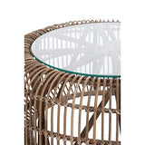 Paris Prix - Table Basse Ronde en Rotin ode 40cm Naturel