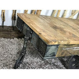 Ambiance Du Monde Table Basse Chariot Industriel