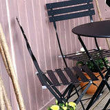 Lazy Susan Alessia Ensemble bistrot - Noir | Table Pliante avec chaises Assorties
