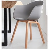 Damiware Romeo Lot de 2 chaises avec accoudoirs Tendance rétro - Salle a Manger (Gris)