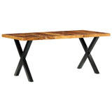 Festnight Table de Salle à Manger ou Cuisine Table à Dîner de Style Industriel 180x90x76cm Bois de Sesham Solide