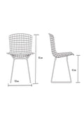 A NGDING Tabouret Nordic Ajourées Grillage Creative Chaise Dossier Fer Forgé Dossier Simple Casual Chaise Ordinateur Banquet Salle Makeup Hôtel Tabouret Simple Banc Métal Siège 81cm * 53cm