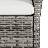 vidaXL Banc de Jardin Résine Tressée Gris Terrasse Patio Banquette Fauteuil