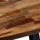 vidaXL Table Basse Teck Recyclé Massif Ovale Meuble de Salon Table de Canapé