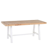 Beliani Table en Bois Pieds Blancs Scania