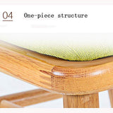 Tabourets de bar Chaise en Bois Massif, Tissu Coton/Polyuréthane, Éponge Haute Densité, Dossier Élargi, Structure en Bois Massif, Structure Monobloc, Restaurant, Fauteuil Lounge À La Maison