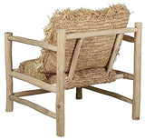 AUBRY GASPARD Fauteuil Design en Teck et sisal Arthur