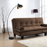 Osasy Lampadaire Arc, lampe à pied design rétro, Abat-jour réglable, 1x E27 max. 60 Watt, métal, en noir-doré,Lampadaires pour le salon, les salons,la lecture
