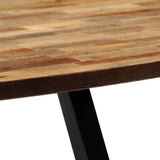 vidaXL Table Basse Teck Recyclé Massif Ovale Meuble de Salon Table de Canapé
