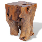 vidaXL Teck Massif Tabouret Repose-Pied Table d'Appoint Table Basse Salon