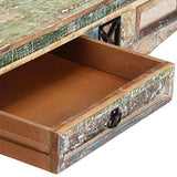 Tidyard Table Console | Table d’entrée Industriel 120x40x75 cm en Bois Solide de Récupération