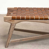 Chehoma Banc Cuir tressé Hemingway 46x46x148cm