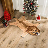 POHOVE Tapis imprimé léopard/lions/tigre, imitation fourrure - Pour décorer une chambre d'enfant, une salle de jeux sur le thème de la jungle