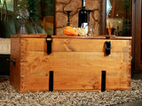 TANGDIAABBCC Own Design Rustic Vintage Cottage Retro Wooden Pine Chest Trunk Coffee Table Blanket Box Medium Wood Brown