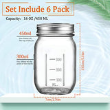 6 Paquets Bocaux en Verre Avec Couvercles, Mason Jars 450ml Bocaux de Stockage de Nourriture Pour Conserve Confiture,Yaourts de Miel Haricots Avec des Couvercles de Rechange 18pcs