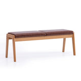 Banc Banc en bois solide brun tabouret de chaussures de tabouret de banc de repas longue créative