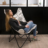 THE HOME DECO FACTORY Butterfly Fauteuil Papillon, Coton, Multicolore, 70 x 77 x 101 cm