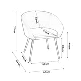 Petit Fauteuil En Cuir Velours Décontracté,Bleu,Blacklegs
