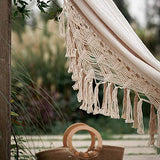 AQH 2 Personne Hamac Boho Grand Brésilien en Macramé Frange Double Deluxe Hamac Swing Net Chaise Suspendue Hamac