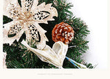 FunPa Couronne de Noel Porte, 16'' Deco Noel Deco Sapin de Noel Guirlande de Noel Decoration de Noel Exterieur avec Cintre