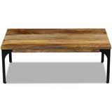vidaXL Table basse pour salon Table d'appoint Bois de manguier 100 x 60 x 35 cm