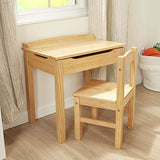 Melissa & Doug - Pupitre à couvercle rabattable et chaise en bois pour enfant