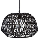 ATMOSPHERA CREATEUR D'INTERIEUR Suspension noire diamètre 38 cm hauteur 28 cm Rotin