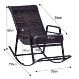 Fauteuils inclinables Fauteuil À Bascule Fauteuil En Rotin Naturel Fauteuil De Style Fauteuil À Bascule Old Man Back Fauteuil De Détente Extérieur Au Balcon Fauteuil À Bascule De Jardin Capacité De Ch