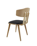 K&CO - Lot de 2 Chaises Beaubourg Noir et Bois
