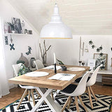 PETITES ECREVISSES Vintage Suspension Luminaire Industrielle E27 Ø29cm,Rétro Métal Lustre Abat-jour Lampe Plafonnier Eclairage Installation (Blanc)