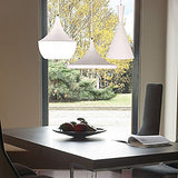 KLSD Lampe suspendue moderne pendentif intérieur, 3 lumières, fer blanc industriel spinning en aluminium
