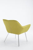 CLP Fauteuil Lounge Design Caracas Tissu I Chaise Confortable Assise et Dossier rembourrés Accoudoir I Fauteuil de Salon Piètement en Métal Vert