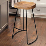 Tabouret de bar rétro Restaurant de cuisine haute Tabouret Tabouret de bar antidérapant Motif Home Tabouret 46 x 38 x 45/65/75 cm 75CM a