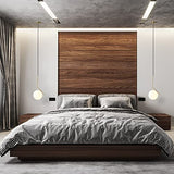 HJXDtech Luminaire Suspension avec abat-jour boule en verre blanc Lampe à suspension de plafond Loft Bar en métal doré, Cuisine Salon & Salle à manger Lustre (1-lumière)