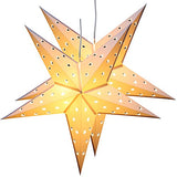 BRUBAKER Étoile de Noël pliée - Lot de 2 - Chacune avec 10 LED - 60 cm Ø